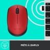 LOGITECH - Souris sans fil ambidextre M171 - Rouge - Grande portée