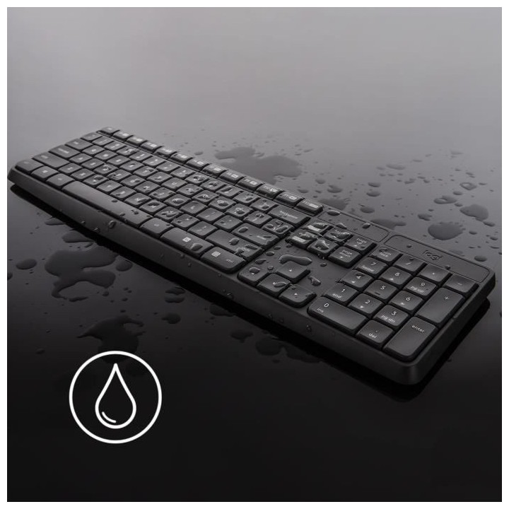 LOGITECH Ensemble Clavier Souris MK235 - Sans Fil - AZERTY - Récepteu