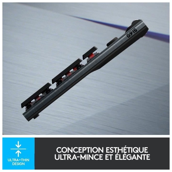 Clavier Gaming mécanique - LOGITECH G - G915 LIGHTSPEED RVB - GL TACT