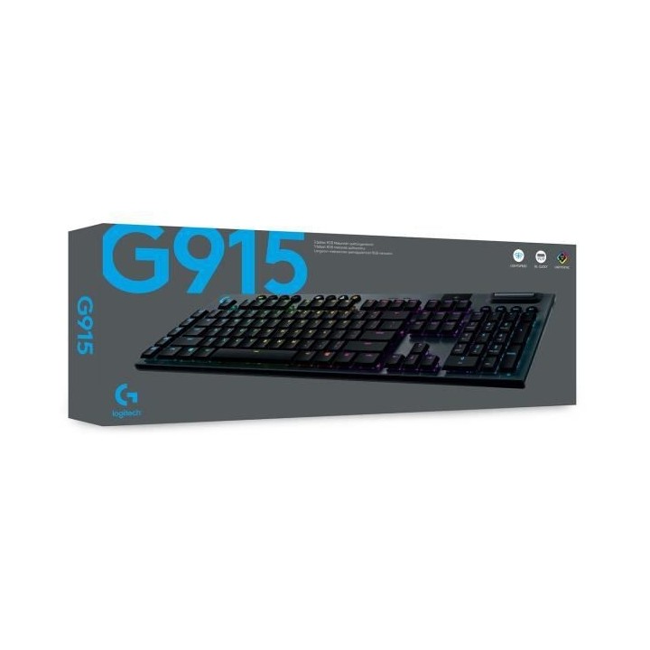 Clavier Gaming mécanique - Logitech G - G915 LIGHTSPEED RVB - GL CLIC