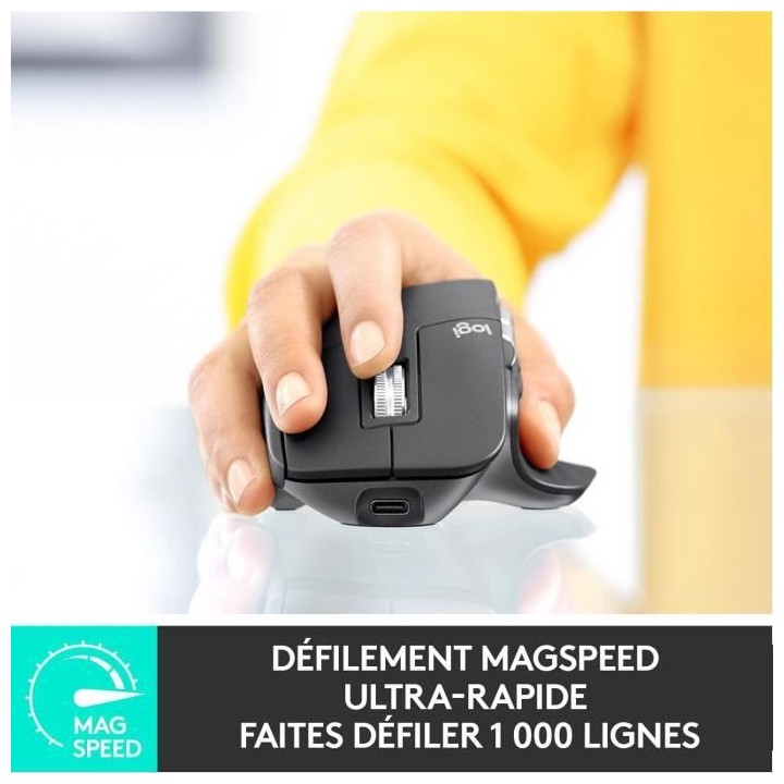 Souris sans fil - Logitech - MX Master 3 - Bluetooth/Radio Fréquence