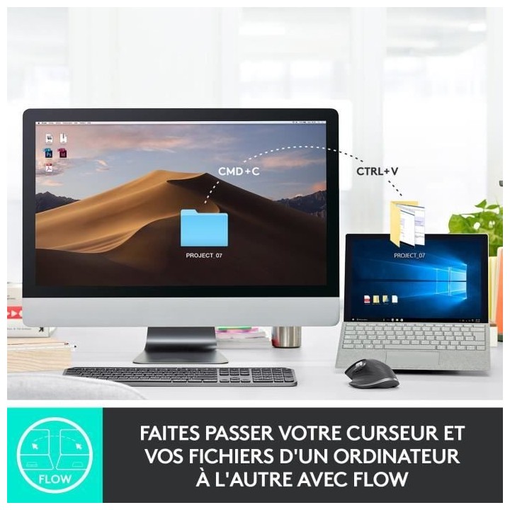 Souris sans fil - Logitech - MX Master 3 - Bluetooth/Radio Fréquence