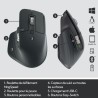 Souris sans fil - Logitech - MX Master 3 - Bluetooth/Radio Fréquence - USB - 7 Boutons - Graphite