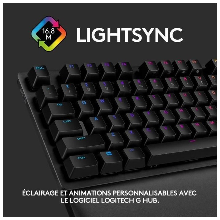 Logitech G - Clavier Gaming - G513 Mécanique - LIGHTSYNC RVB avec swi