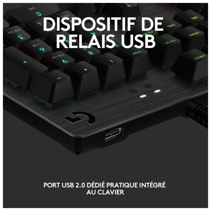 Logitech G - Clavier Gaming - G513 Mécanique - LIGHTSYNC RVB avec swi