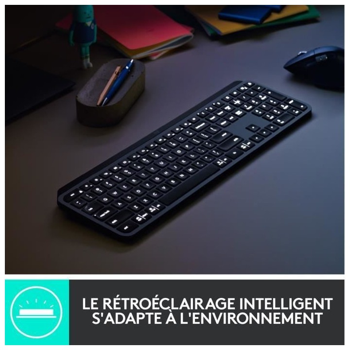 LOGITECH - Clavier sans fil MX Keys - Connectivité - USB Interface -