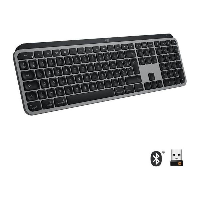 Clavier - Sans fil - Logitech - MX KEYS - Pour MAC - Rétroéclairé - Noir