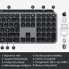 Clavier - Sans fil - Logitech - MX KEYS - Pour MAC - Rétroéclairé - Noir