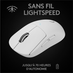 Souris Gaming - sans fil - LOGITECH G - PRO X SUPERLIGHT - Blanc