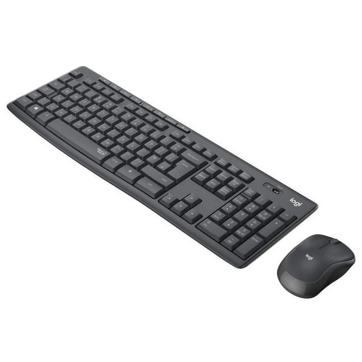 LOGITECH - Ensemble Clavier + Souris sans fil et Silencieux MK295 - AZ