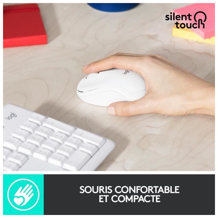 Pack Clavier Souris - Sans fil - Logitech - MK295 - SilentTouch - Pav