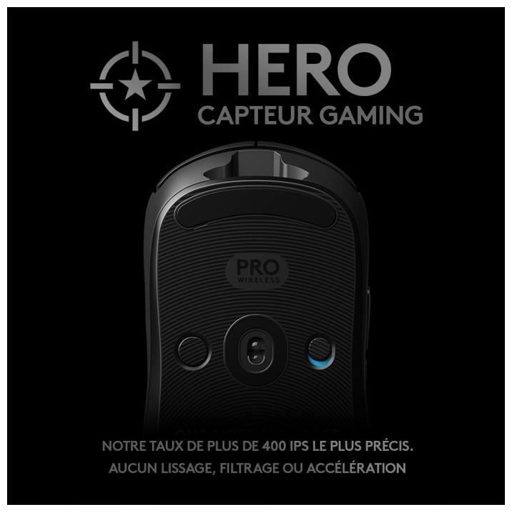 LOGITECH - Souris Gamer Sans Fil G Pro - Noir