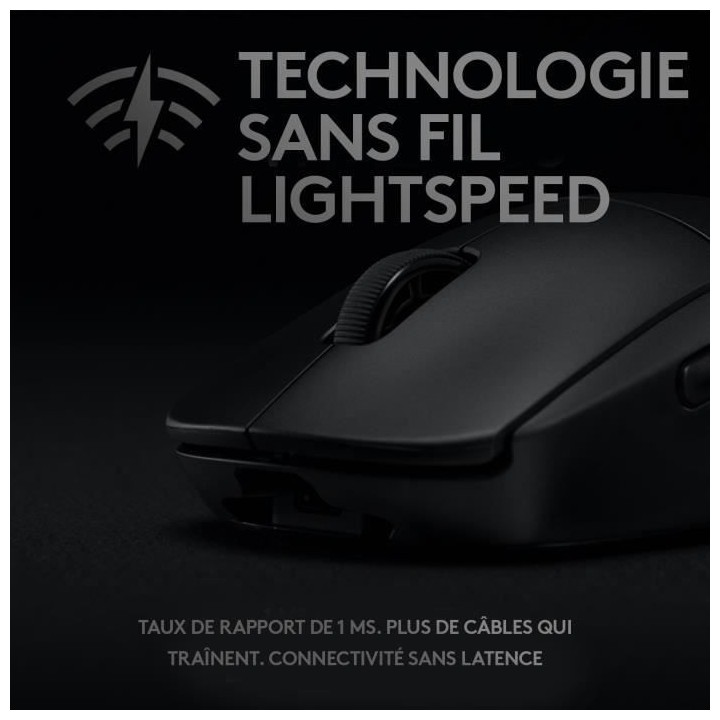 LOGITECH - Souris Gamer Sans Fil G Pro - Noir