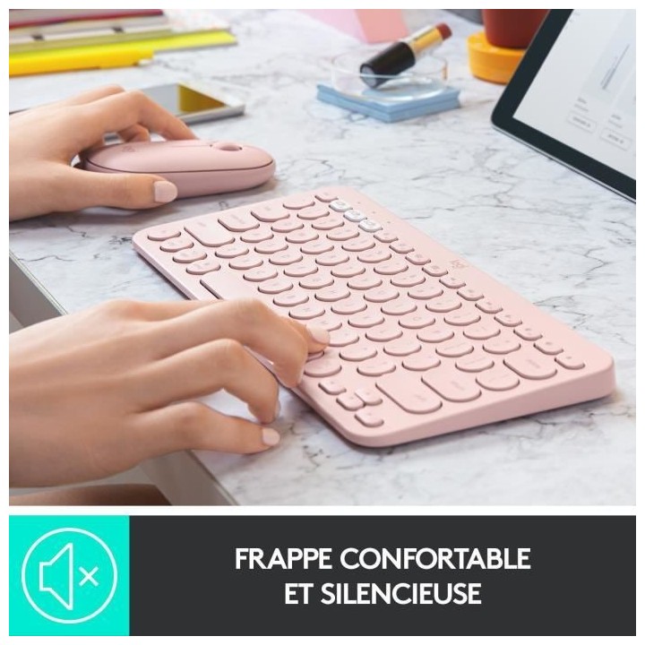 Clavier ordinateur - POUR MAC - Bluetooth - Logitech - K380 Multi-Devi