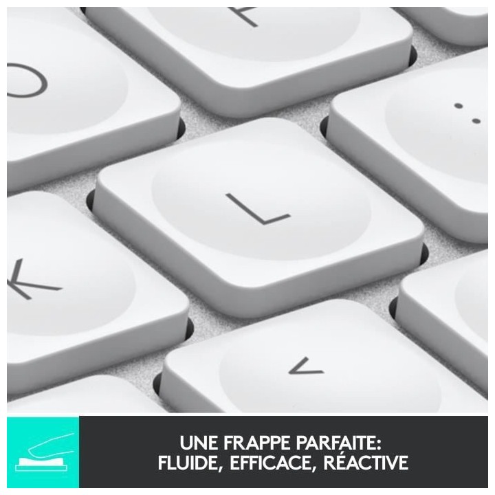 Clavier sans fil Logitech - MX Keys Mini - GRIS PALE - Compact, Bluet