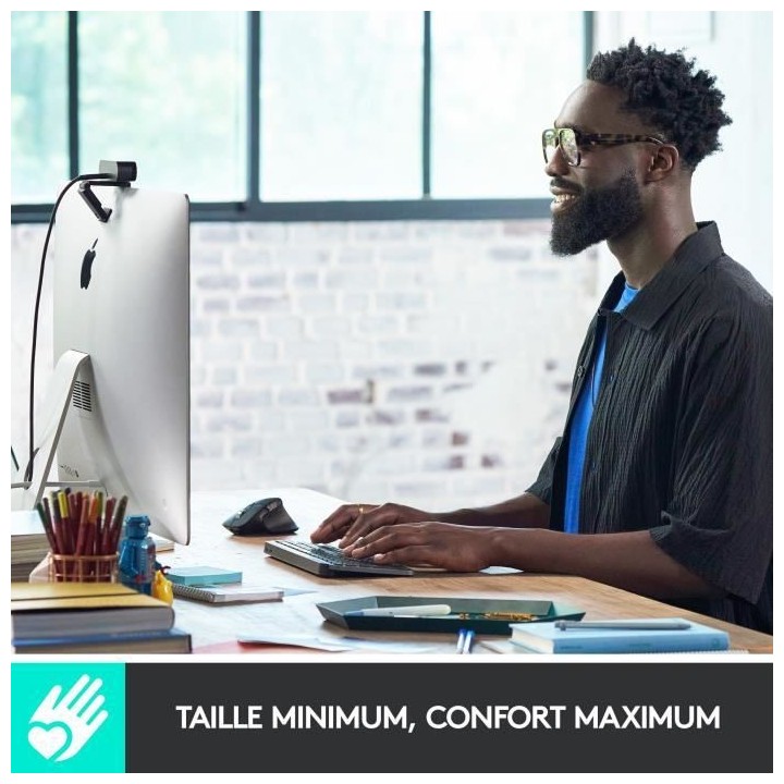 Clavier sans fil Logitech - MX Keys Mini - GRIS PALE - Compact, Bluet