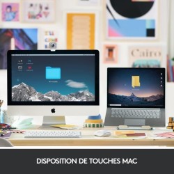 Clavier sans fil Logitech - MX Keys Mini - Pour MAC - Compact, Bluetooth, rétroéclairé