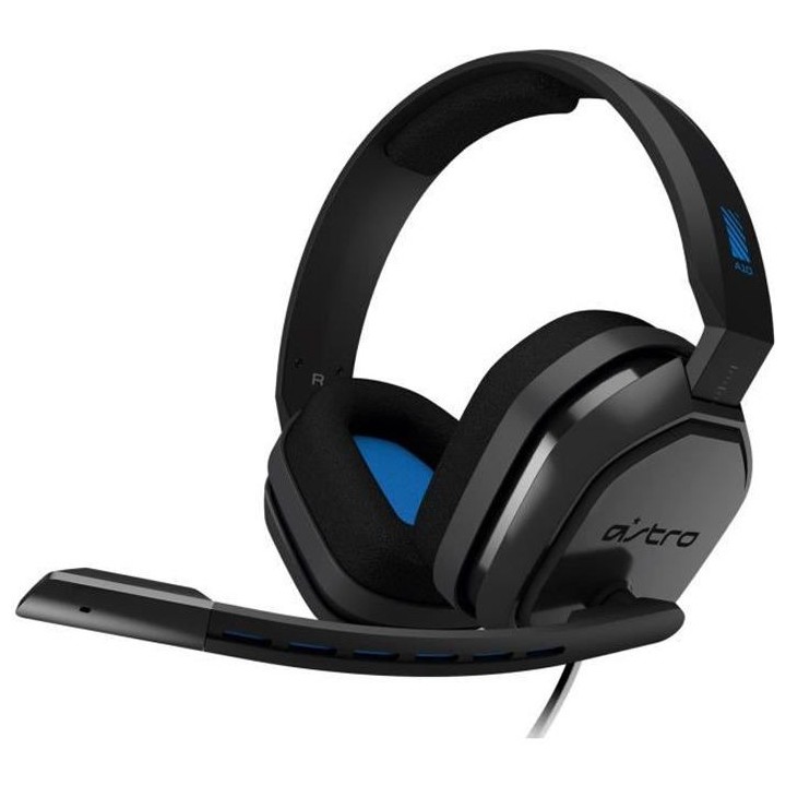 Casque Gaming filaire - ASTRO A10 - Compatible PS4 - Noir et Bleu