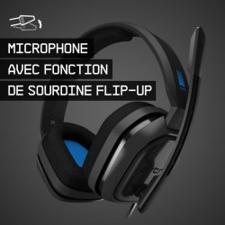 Casque Gaming filaire - ASTRO A10 - Compatible PS4 - Noir et Bleu