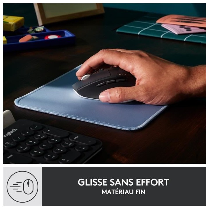 Tapis de souris durable - Logitech - Série Studio - Glissement facile