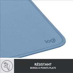 Tapis de souris durable - Logitech - Série Studio - Glissement facile - Bleu Gris