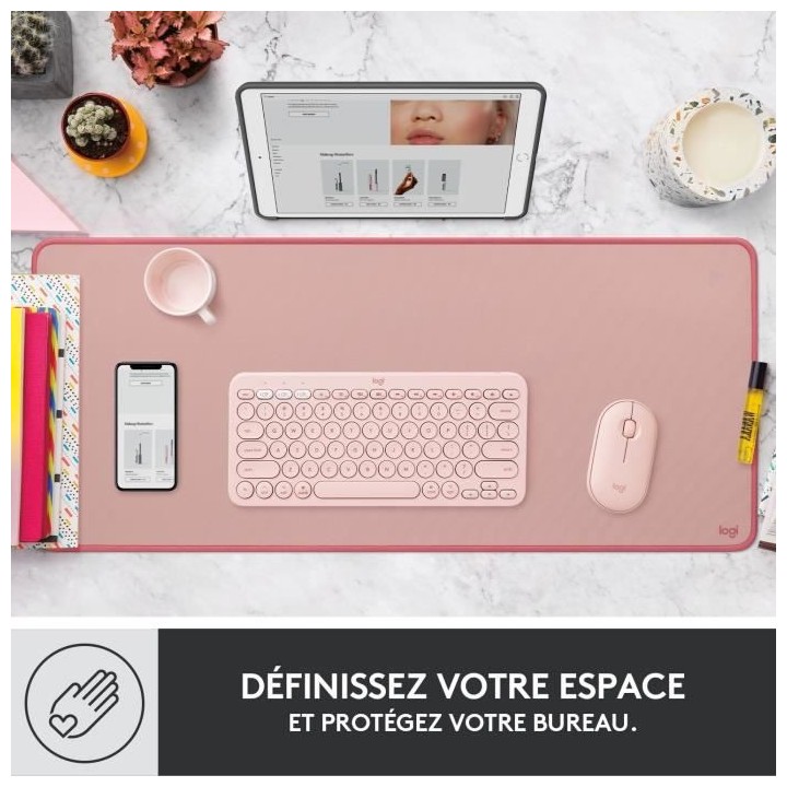 Large Tapis de Bureau - Logitech Desk Mat - Studio Series, Multifoncti