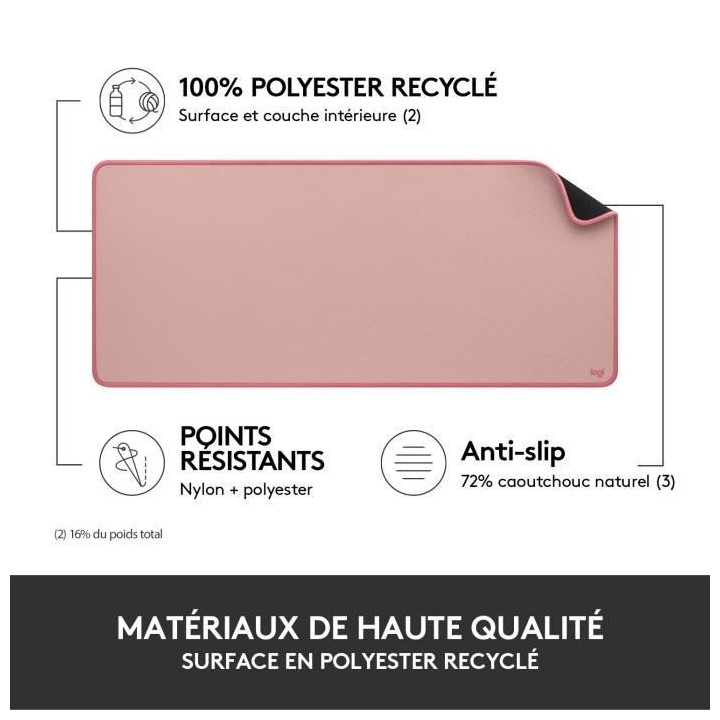 Large Tapis de Bureau - Logitech Desk Mat - Studio Series, Multifoncti