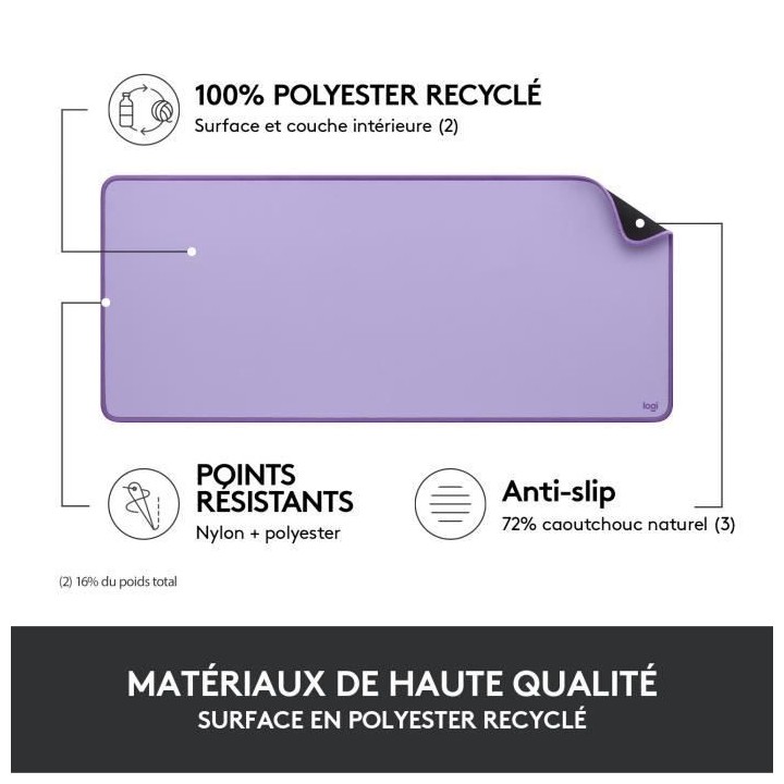 Large Tapis de Bureau - Logitech Desk Mat - Studio Series, Multifoncti