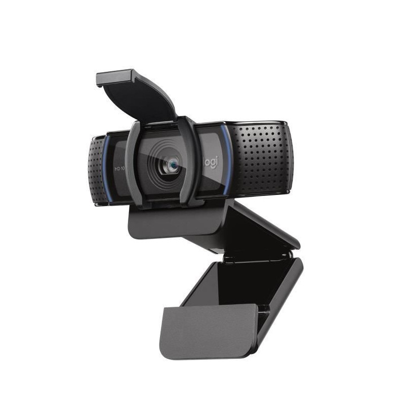 Webcam HD - Logitech - C920S Pro - USB avec microphone stéréo intégré - Noir