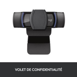 Webcam HD - Logitech - C920S Pro - USB avec microphone stéréo intégré - Noir