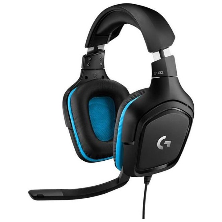 LOGITECH G - Casque Gamer filaire G432 avec son surround 7.1 - Noir
