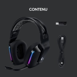 Casque Gaming - Sans fil - LOGITECH G - G733 LIGHTSPEED - Noir