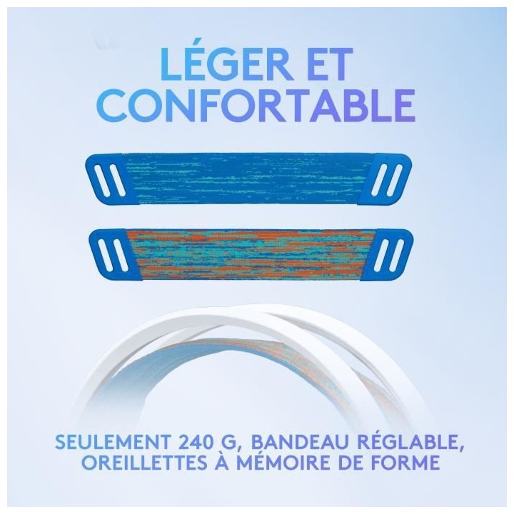 Casque GAMING - Léger - LOGITECH G - G335 FILAIRE - BLANC - Certifié