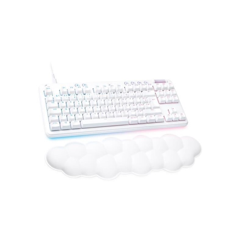 Logitech G - Clavier Gaming - G713 Filaire Mécanique Linéaire (GX Red) avec Repose-Poignet - White Mist