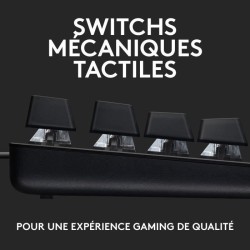 LOGITECH G - Clavier Gaming - G413 TKL SE - Mécanique, Rétroéclairé, Noir Aluminium