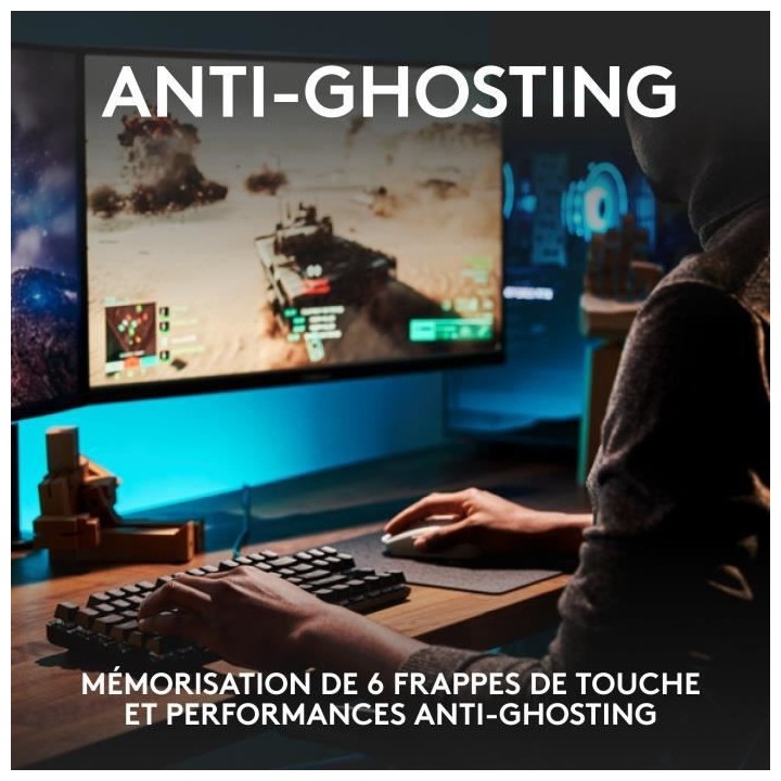 LOGITECH G - Clavier Gaming - G413 TKL SE - Mécanique, Rétroéclair