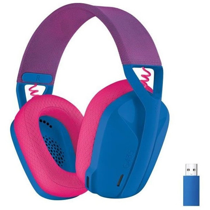 Casque gaming sans fil Logitech - G435 LIGHTSPEED - BLEU - Léger Blu