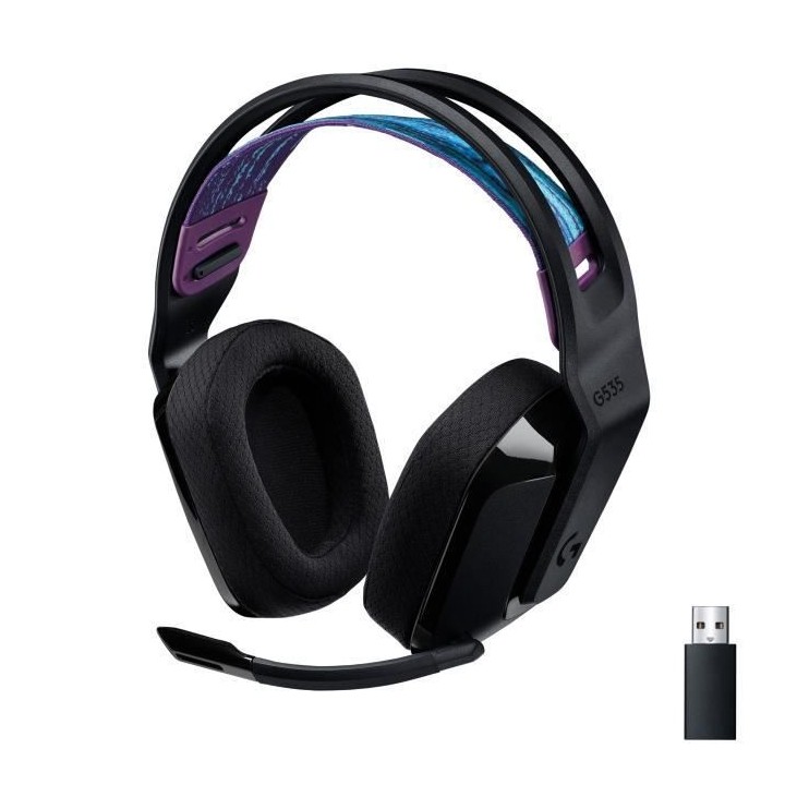 LOGITECH G - Casque gaming - sans fil - G535 LIGHTSPEED - Noir