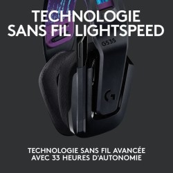 LOGITECH G - Casque gaming - sans fil - G535 LIGHTSPEED - Noir