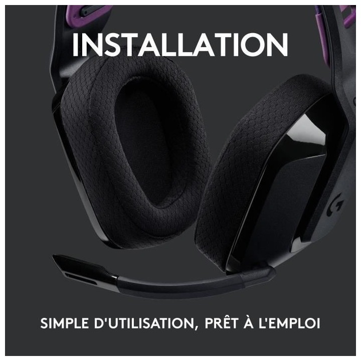LOGITECH G - Casque gaming - sans fil - G535 LIGHTSPEED - Noir