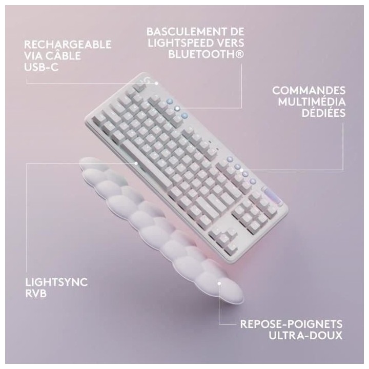 Logitech G - Clavier Gaming - G715 Mécanique Sans Fil Linéaire (GX R