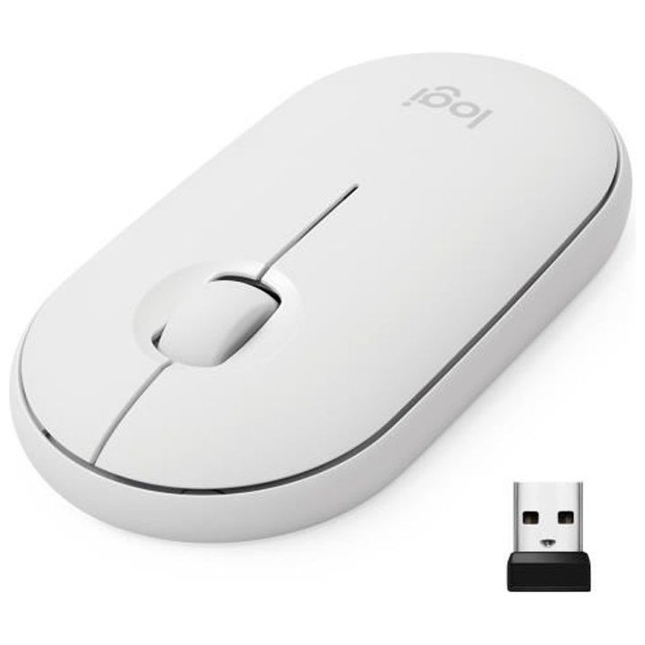 Souris sans fil - Logitech - M350 Pebble - Bluetooth silencieuse - Bla
