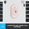 Souris sans fil - Logitech - M350 Pebble - Bluetooth silencieuse - Rose