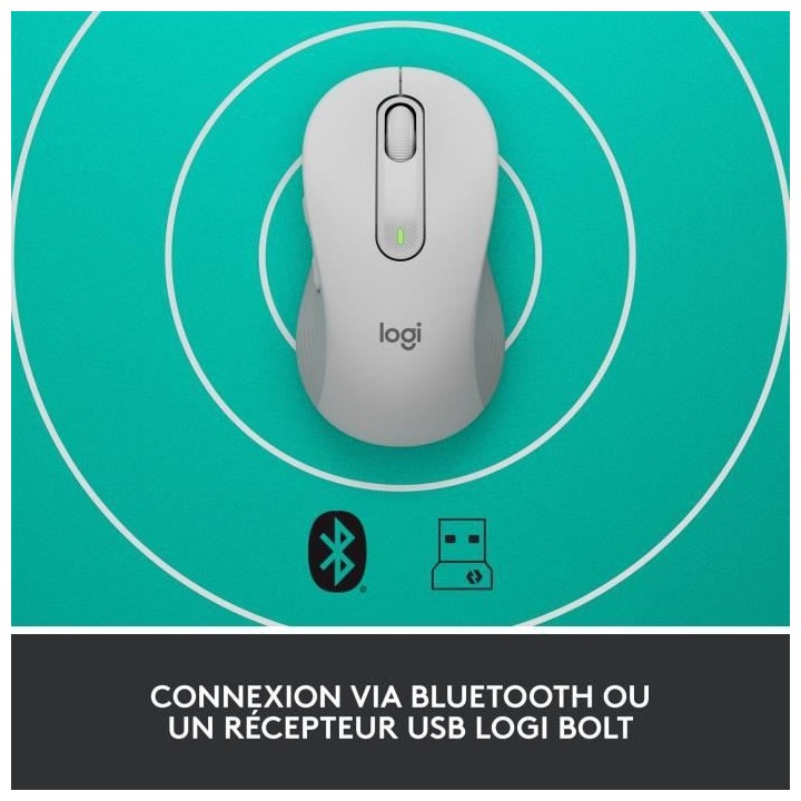 Souris Sans Fil Logitech Signature M650 L - Grande Taille Silencieuse,
