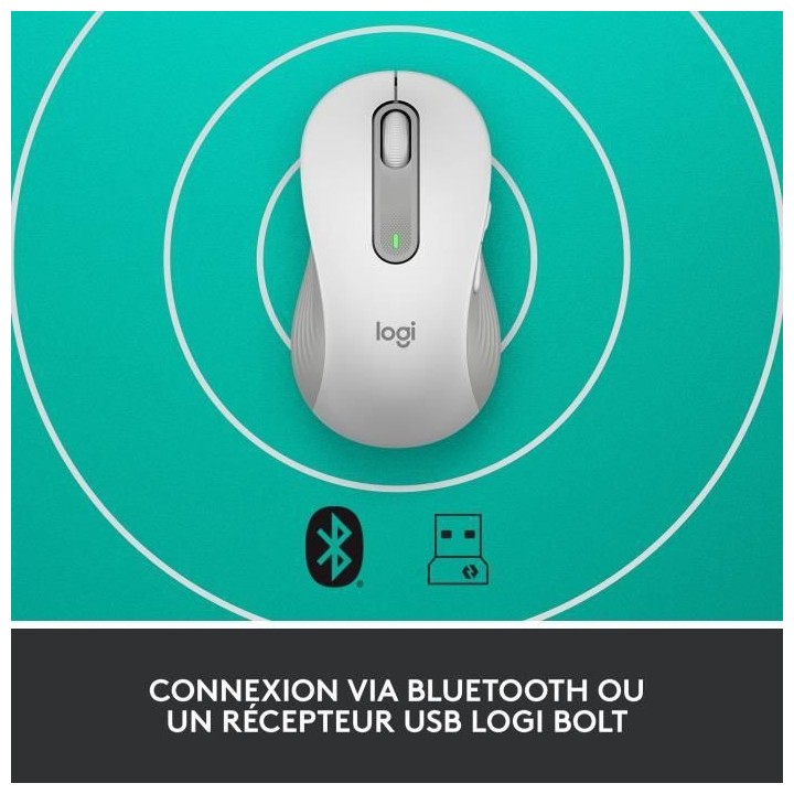 Souris Sans Fil Logitech Signature M650 L - Gauche - Pour Mains Larges