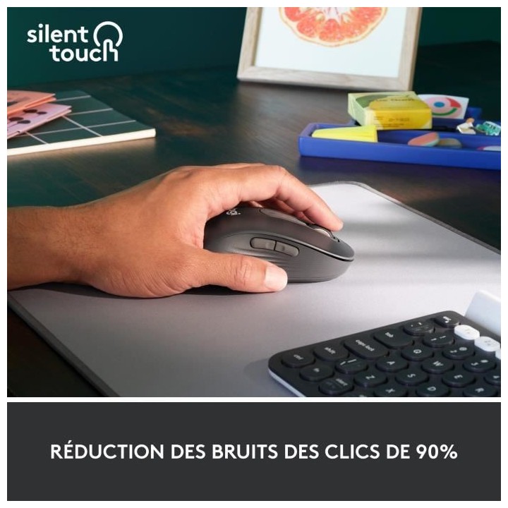 Souris Sans Fil Logitech Signature M650 L - Gauche - Pour Mains Larges