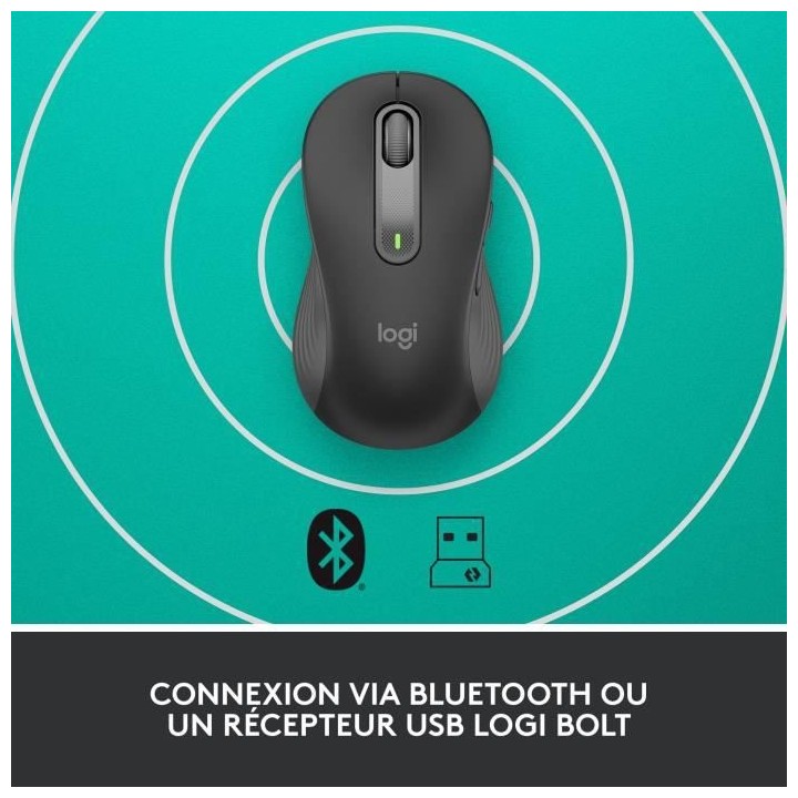 Souris Sans Fil Logitech Signature M650 L - Gauche - Pour Mains Larges