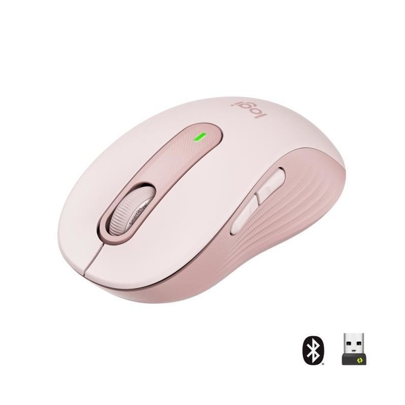 Souris Sans Fil Logitech Signature M650 - Silencieuse, Bluetooth, Boutons Programmables - Rose