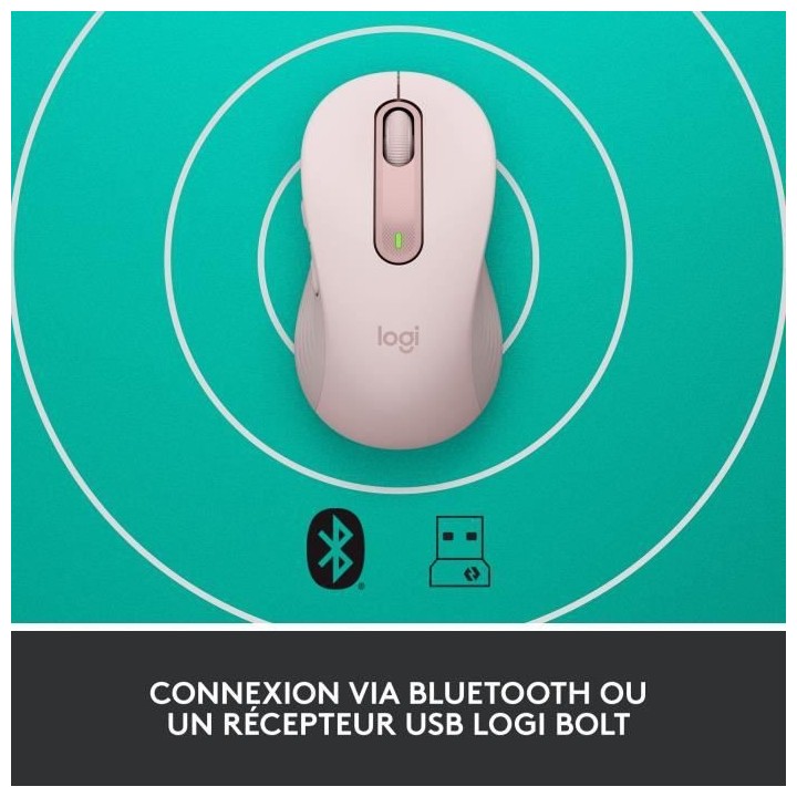 Souris Sans Fil Logitech Signature M650 - Silencieuse, Bluetooth, Bout