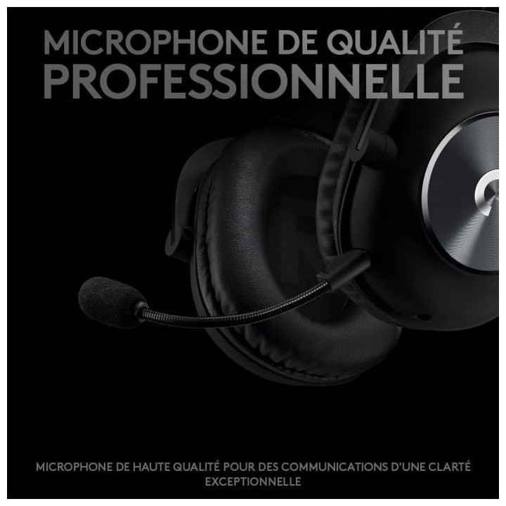 LOGITECH G - Casque Gaming filaire PRO Headset - Noir